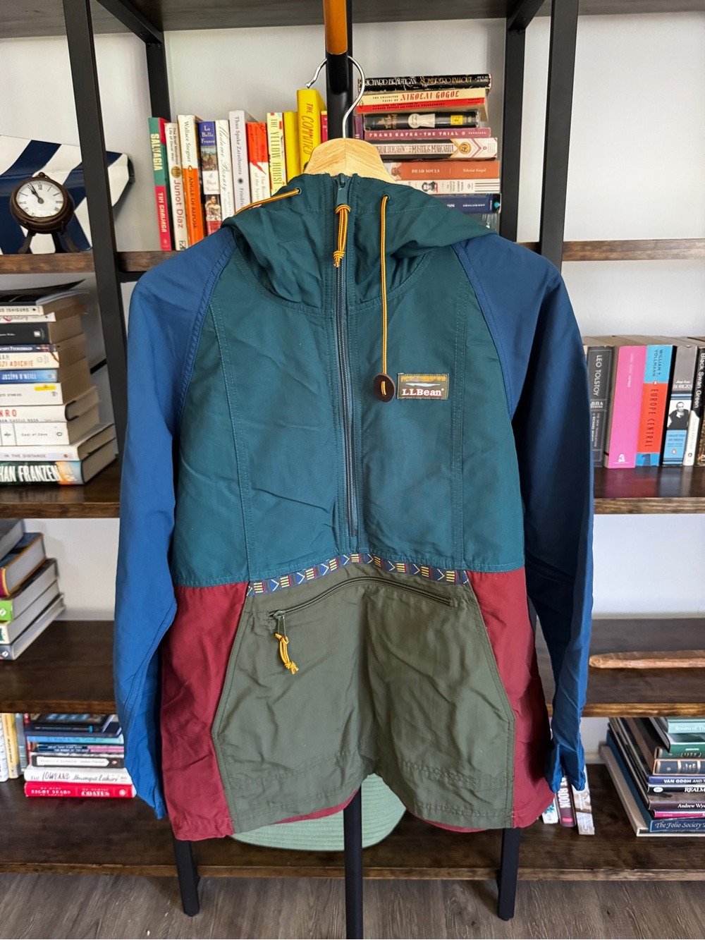 L.L. Bean • Multi-Color Colorblock Hooded Anorak Jacket